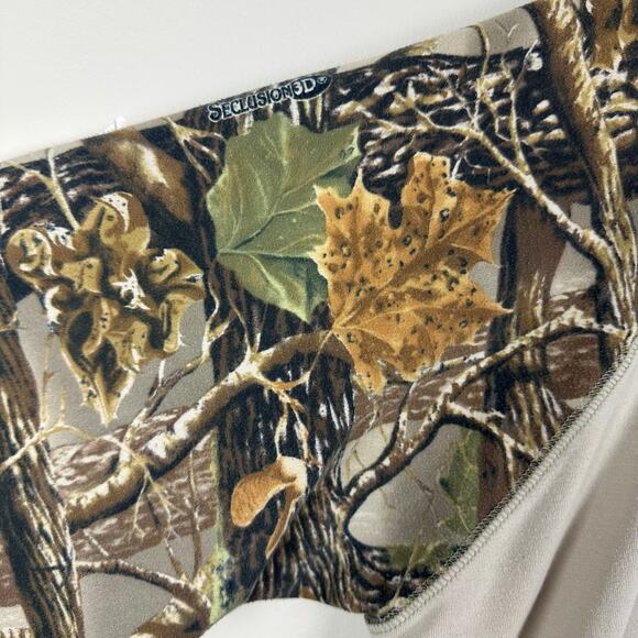 Cabela’s Seclusion 3D Camo Raglan Shirt Women’s 2XL Beige Henley Hunting Outdoor - Picture 6 of 10